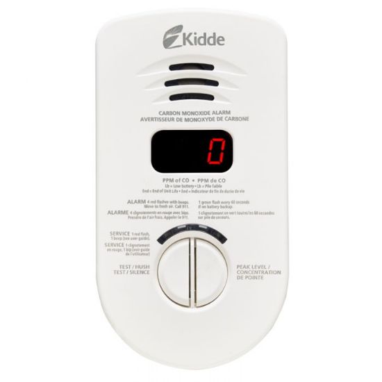 Picture of Kidde 900-0280CA Worry-Free AC Plug-in Carbon Monoxide Alarm with 10-Year Battery Backup and Digital Display
